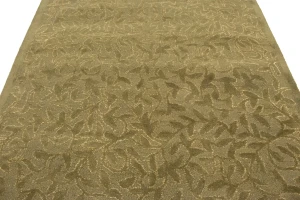 Brown Floral 5X8 Hand-Tufted Modern Rug