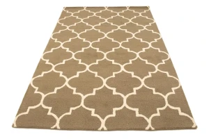 Brown Trellis 5X8 Hand-Tufted Modern Rug