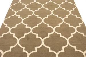Brown Trellis 5X8 Hand-Tufted Modern Rug
