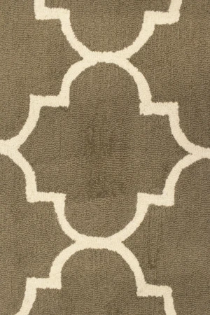 Brown Trellis 5X8 Hand-Tufted Modern Rug
