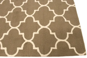 Brown Trellis 5X8 Hand-Tufted Modern Rug