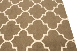 Brown Trellis 5X8 Hand-Tufted Modern Rug