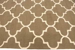 Brown Trellis 5X8 Hand-Tufted Modern Rug