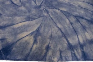 Purple-navy Tie-Dye 5X8 Hand-Tufted Modern Rug