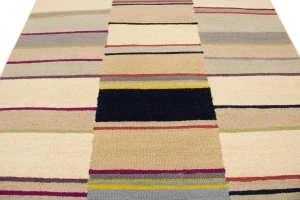 Multicolored Stripes 5X8 Hand-Tufted Modern Rug