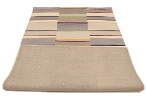 Multicolored Stripes 5X8 Hand-Tufted Modern Rug
