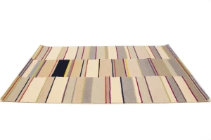 Multicolored Stripes 5X8 Hand-Tufted Modern Rug
