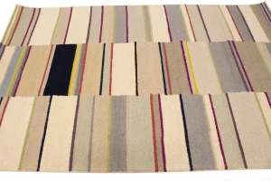 Multicolored Stripes 5X8 Hand-Tufted Modern Rug