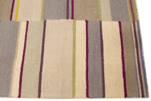 Multicolored Stripes 5X8 Hand-Tufted Modern Rug