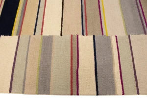 Multicolored Stripes 5X8 Hand-Tufted Modern Rug