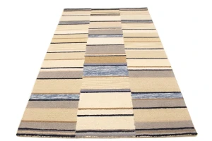 Multicolored Stripes 5X8 Hand-Tufted Modern Rug