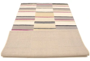 Multicolored Stripes 5X8 Hand-Tufted Modern Rug