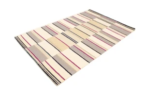 Multicolored Stripes 5X8 Hand-Tufted Modern Rug