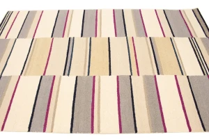 Multicolored Stripes 5X8 Hand-Tufted Modern Rug