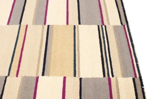 Multicolored Stripes 5X8 Hand-Tufted Modern Rug