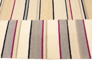 Multicolored Stripes 5X8 Hand-Tufted Modern Rug