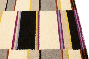 Multicolored Stripes 5X8 Hand-Tufted Modern Rug