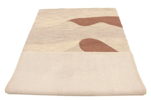Beige & Brown Abstract 5X8 Hand-Tufted Modern Rug