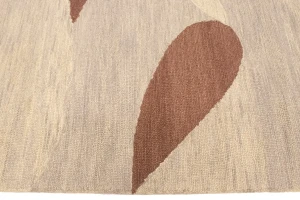 Beige & Brown Abstract 5X8 Hand-Tufted Modern Rug