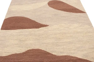 Beige & Brown Abstract 5X8 Hand-Tufted Modern Rug