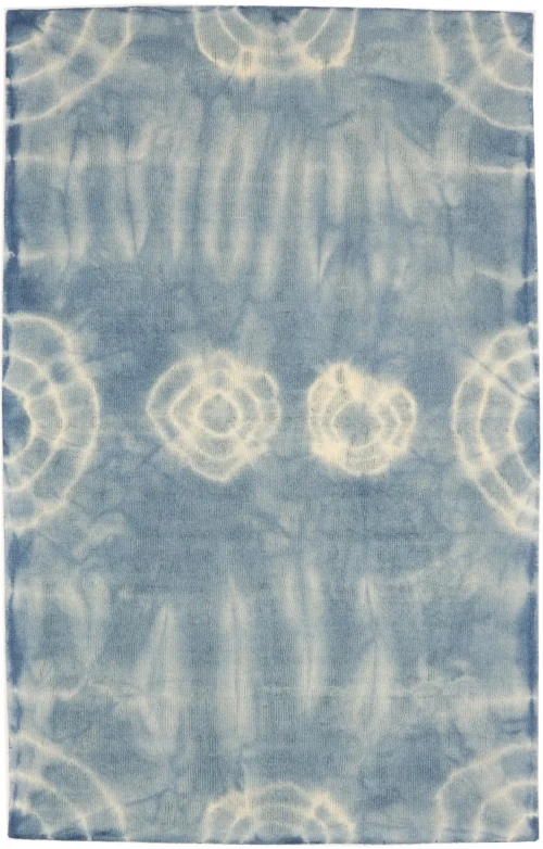 Blue Tie-Dye 5X8 Hand-Tufted Modern Rug