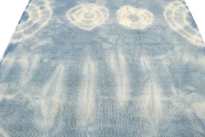 Blue Tie-Dye 5X8 Hand-Tufted Modern Rug