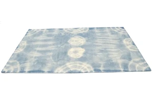 Blue Tie-Dye 5X8 Hand-Tufted Modern Rug
