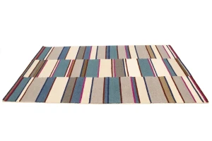 Multicolored Stripes 5X8 Hand-Tufted Modern Rug