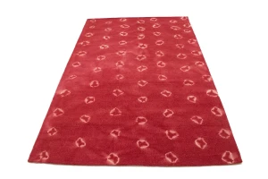 Fuchsia Tie-Dye 5X8 Hand-Tufted Modern Rug