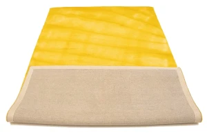 Golden Yellow Tie-Dye 5X8 Hand-Tufted Modern Rug