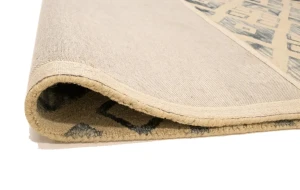 Cream & Gray Geometric 5X8 Hand-Tufted Modern Rug