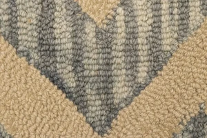 Cream & Gray Geometric 5X8 Hand-Tufted Modern Rug