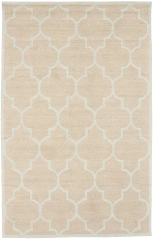 Beige Trellis  5X8 Hand-Tufted Modern Rug