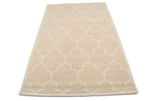 Beige Trellis  5X8 Hand-Tufted Modern Rug