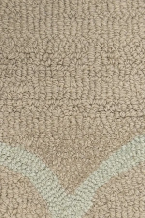 Beige Trellis  5X8 Hand-Tufted Modern Rug