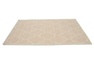 Beige Trellis  5X8 Hand-Tufted Modern Rug