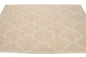 Beige Trellis  5X8 Hand-Tufted Modern Rug