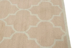 Beige Trellis  5X8 Hand-Tufted Modern Rug