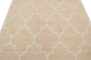 Beige Trellis  5X8 Hand-Tufted Modern Rug