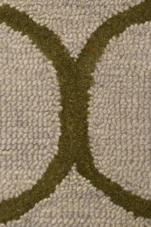 Beige & Brown Trellis 5X8 Hand-Tufted Modern Rug