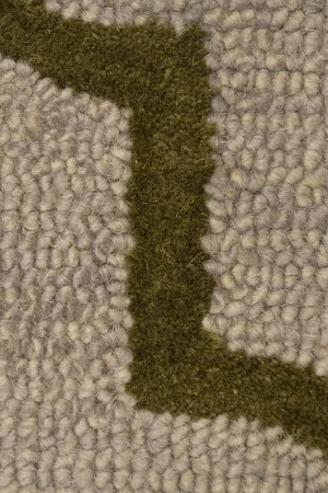 Beige & Brown Trellis 5X8 Hand-Tufted Modern Rug