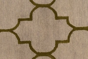 Beige & Brown Trellis 5X8 Hand-Tufted Modern Rug