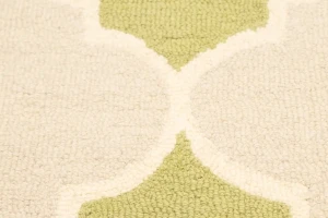 Lime Green Trellis 5X8 Hand-Tufted Modern Rug