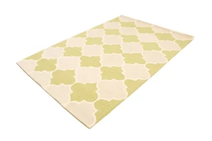 Lime Green Trellis 5X8 Hand-Tufted Modern Rug
