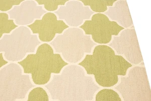 Lime Green Trellis 5X8 Hand-Tufted Modern Rug