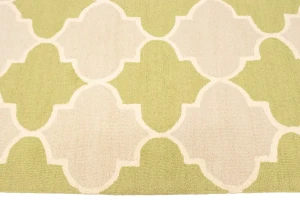 Lime Green Trellis 5X8 Hand-Tufted Modern Rug