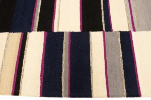 Multicolored Stripes 5X8 Hand-Tufted Modern Rug