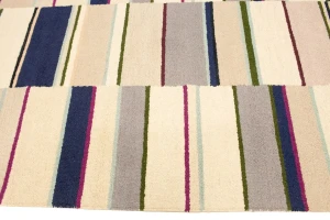 Multicolored Stripes 5X8 Hand-Tufted Modern Rug