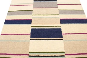 Multicolored Stripes 5X8 Hand-Tufted Modern Rug