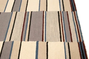 Multicolored Stripes 5X8 Hand-Tufted Modern Rug